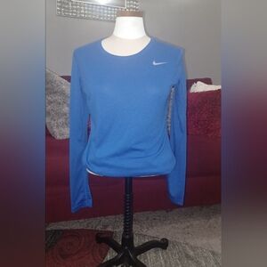 Nike Women's Royal Blue Long Sleeve Dry-fit Shirt